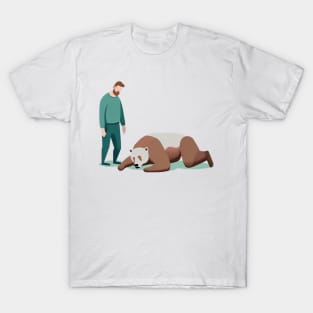 Playing Possum: When Humans and Bears Meet T-Shirt